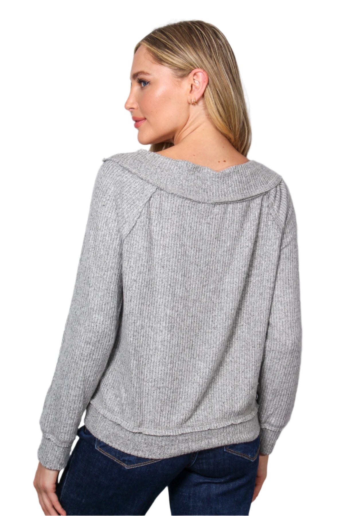 Women's Long Sleeve Boat Neck Top