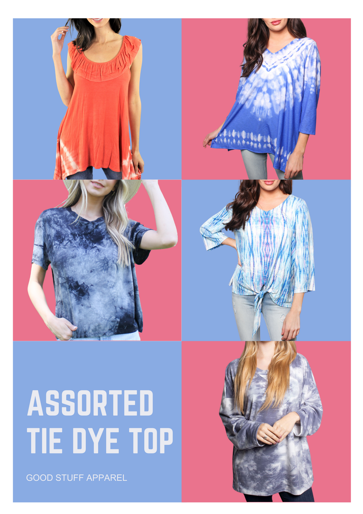 Women's Assorted Tie Dye Tops