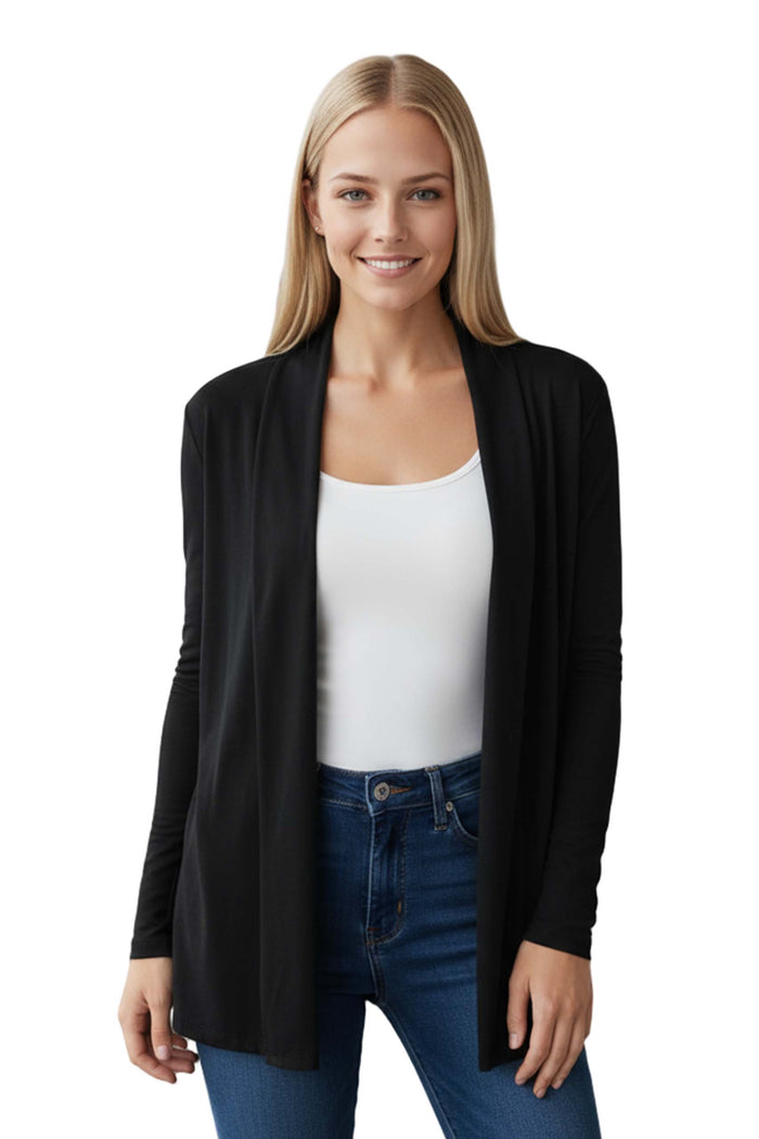 Women’s Long Sleeve Open Front Flowy Knit Cardigan