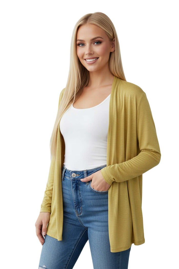 Women’s Long Sleeve Open Front Flowy Knit Cardigan