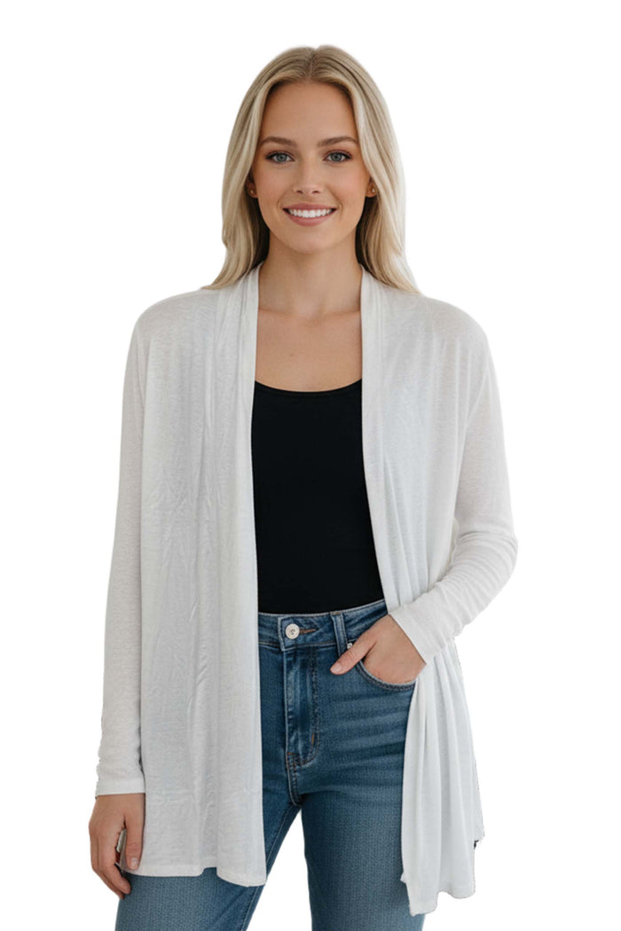 Women’s Long Sleeve Open Front Flowy Knit Cardigan