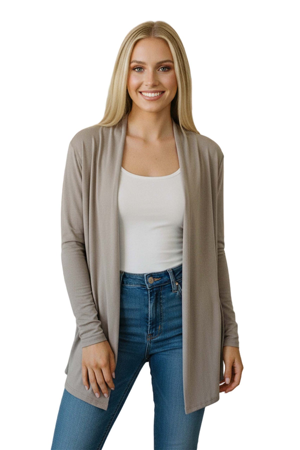 Women’s Long Sleeve Open Front Flowy Knit Cardigan