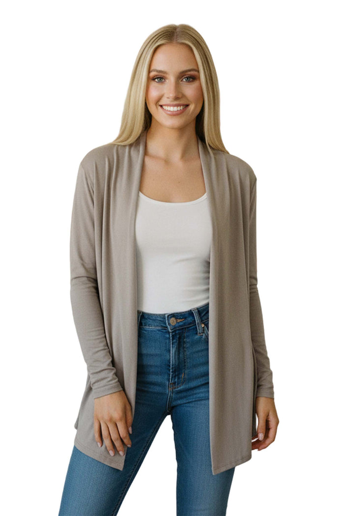 Women’s Long Sleeve Open Front Flowy Knit Cardigan