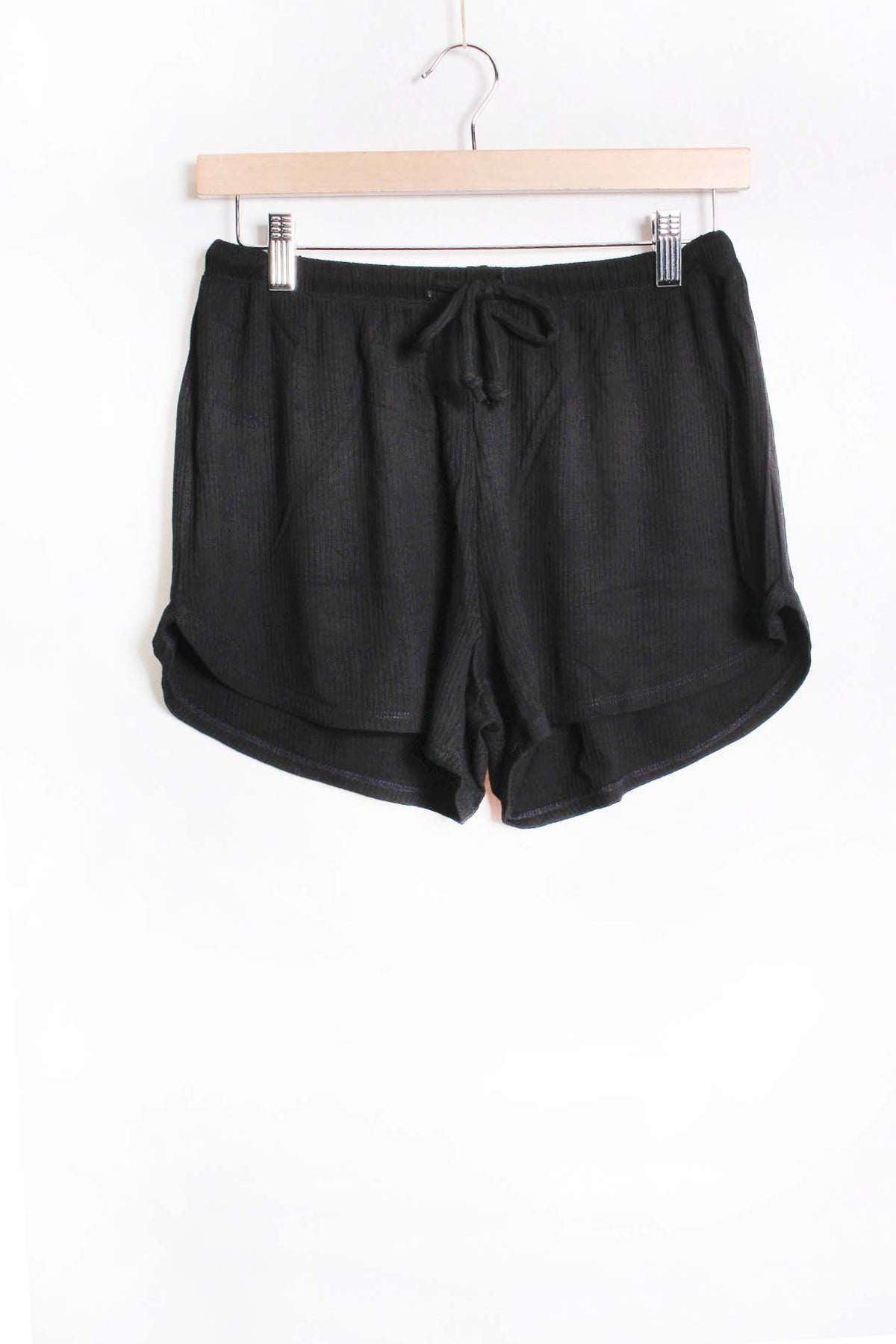 Women's Drawstring Waist Rib Knit Shorts