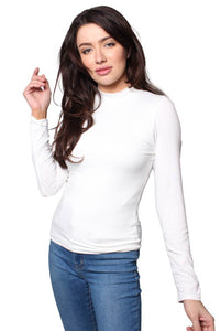 Women's Long Sleeves High Neck Fitted Top