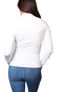 Women's Long Sleeves High Neck Fitted Top