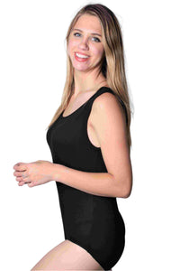 Women's Sleeveless Solid Round Neck Ribbed Bodysuit