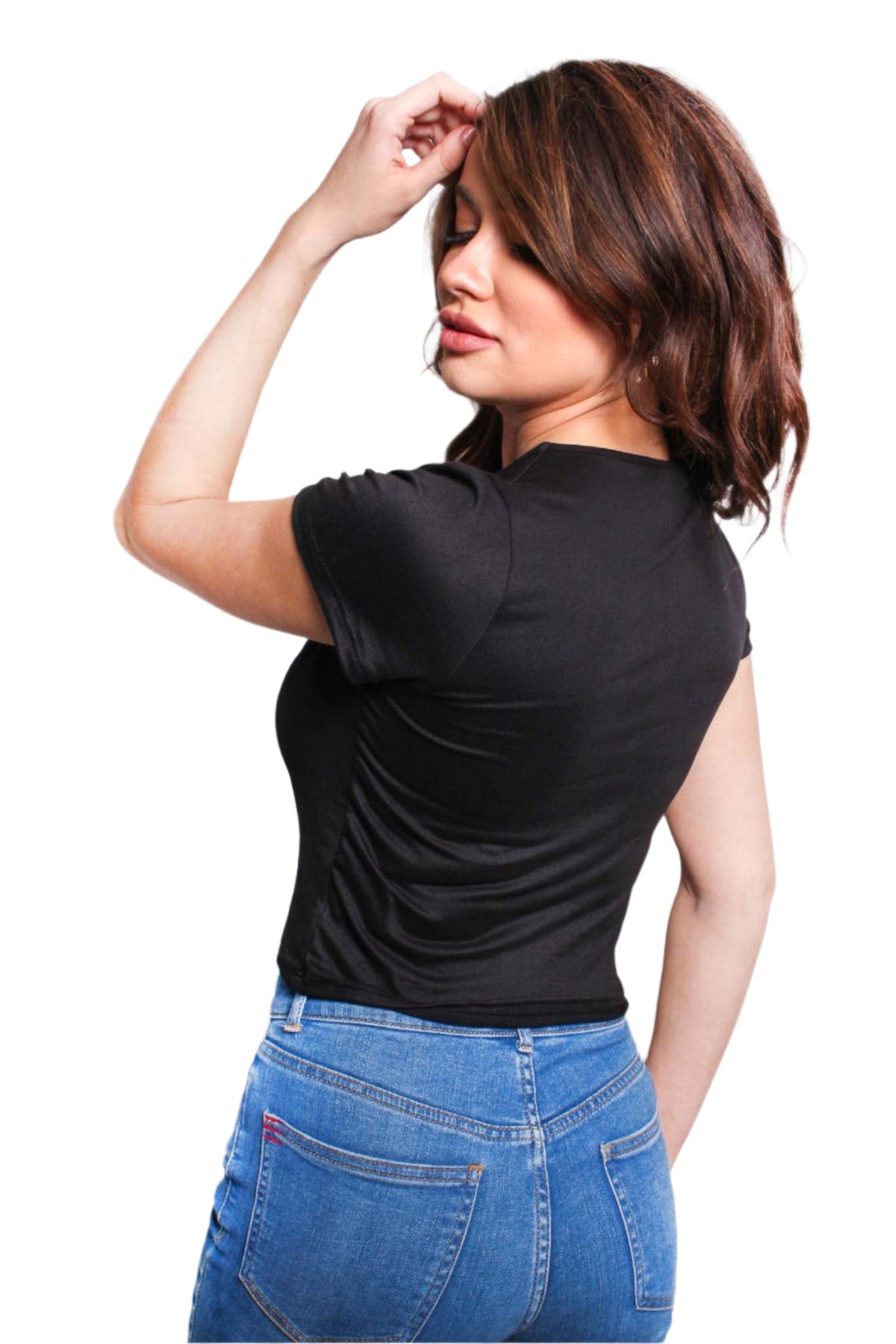 Women's Short Sleeve Round Neck Solid Top