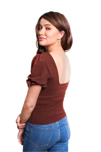 Women's Short Sleeve Scoop Neck Solid Top