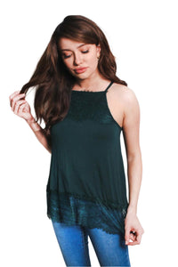 Women's Sleeveless Spaghetti Strap Lace Top