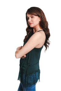 Women's Sleeveless Spaghetti Strap Lace Top