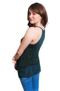 Women's Sleeveless Spaghetti Strap Lace Top