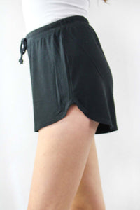 Women's Drawstring Waist Rib Knit Shorts