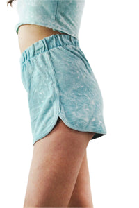 Women's High Waist Tie Dye Knitted Shorts