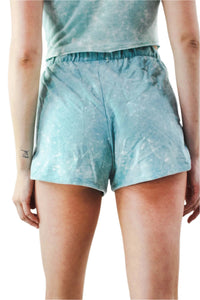 Women's High Waist Tie Dye Knitted Shorts