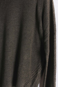 Women's Long Sleeve Crew Neck Ribbed Knit Pullover Sweater