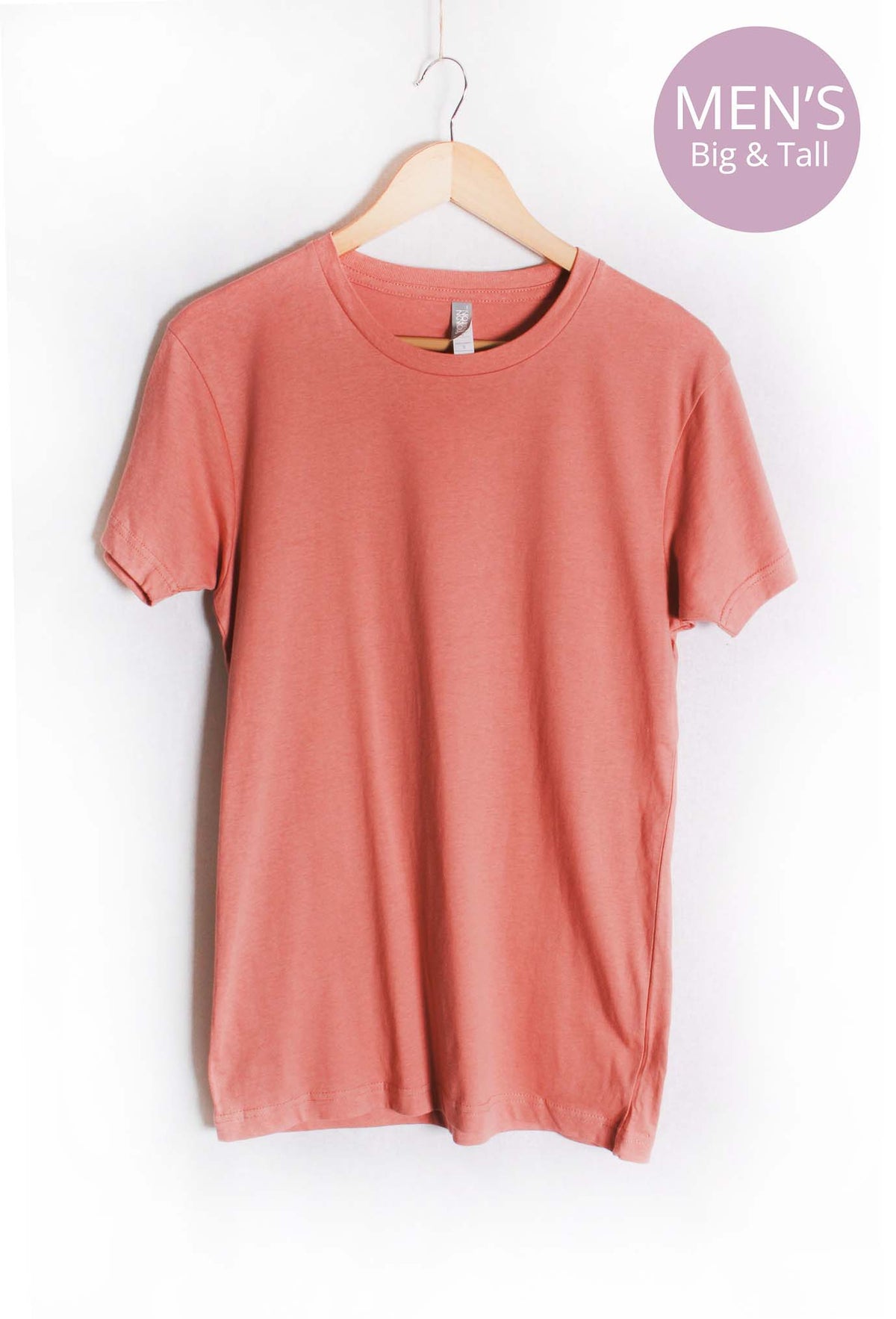 Men's Big & Tall Short Sleeve Crewneck Solid Top