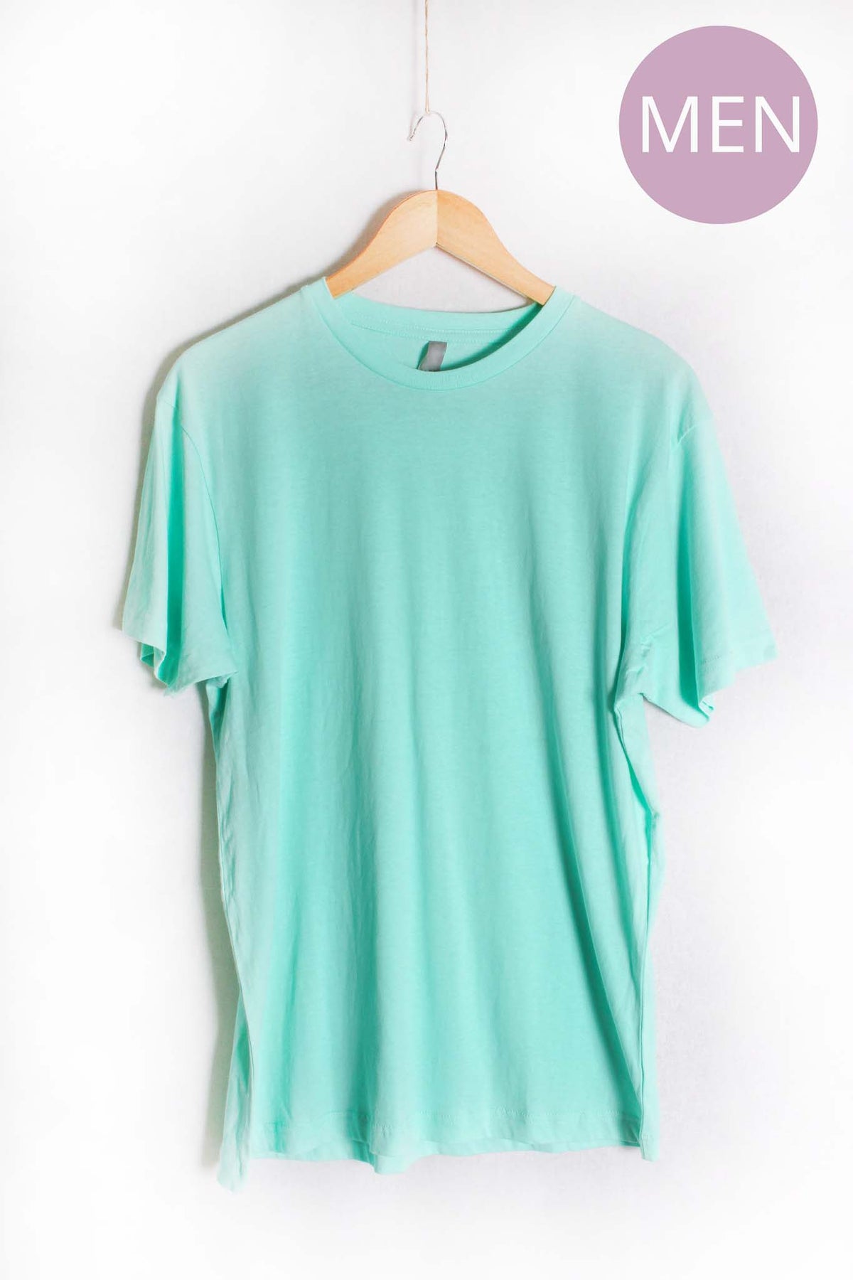 Men's Short Sleeve Crewneck Solid Top