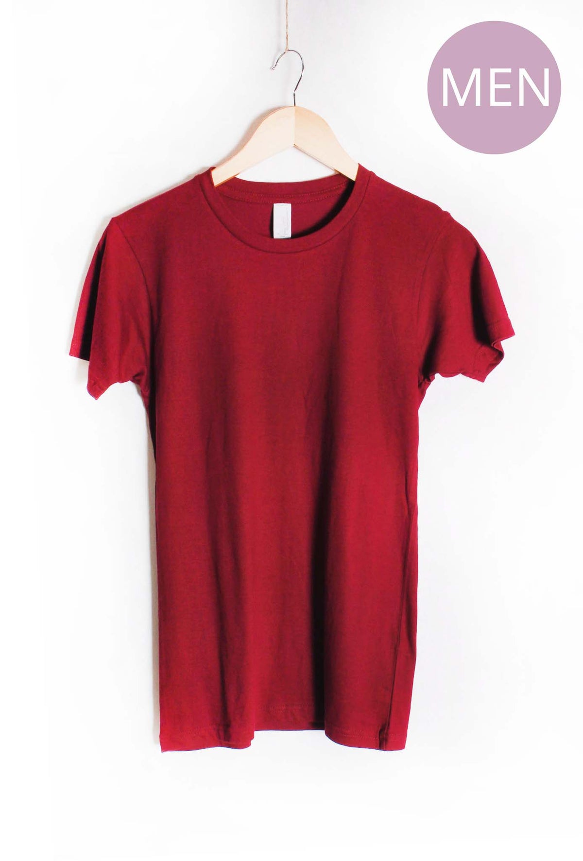 Men's Short Sleeve Crewneck Solid Top