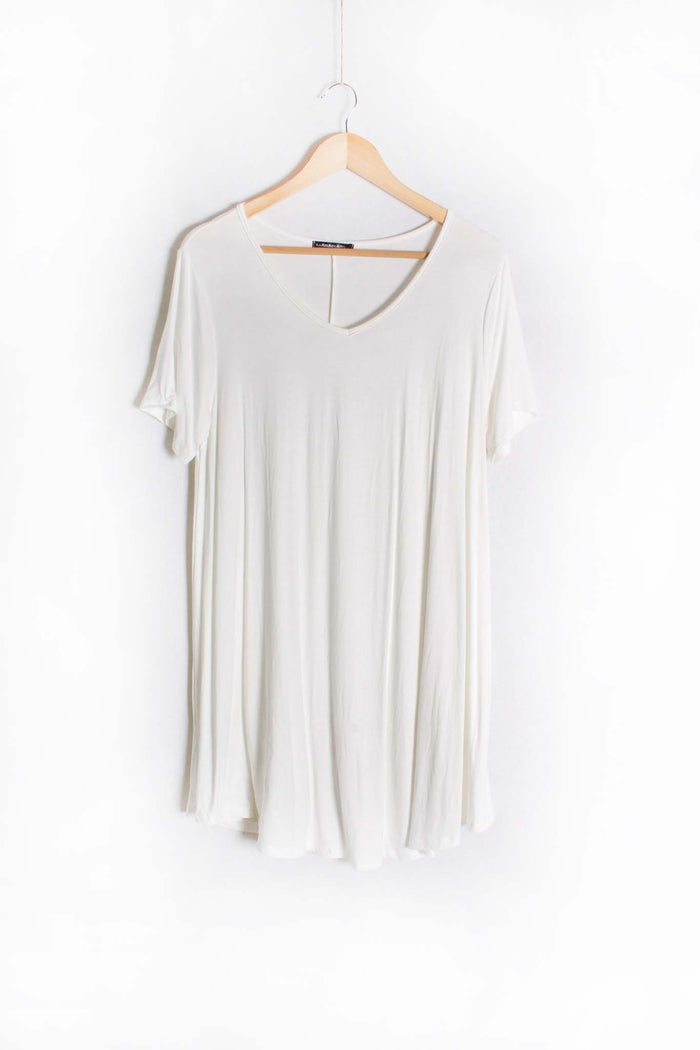 Women's Short Sleeve V Neck Solid Top