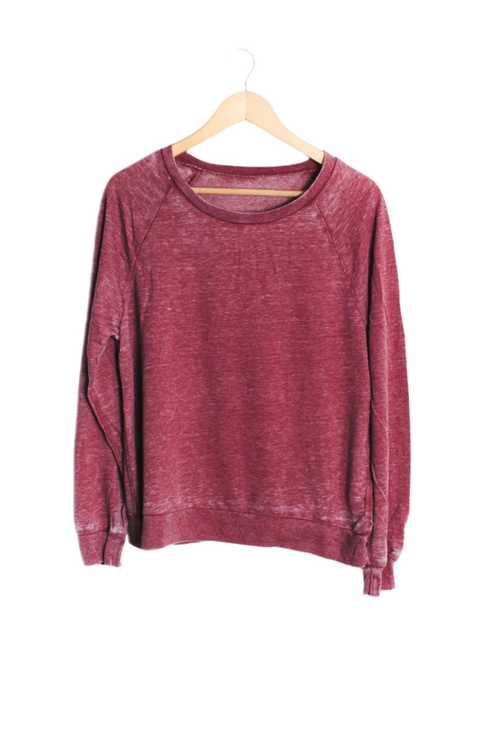 Women's Long Sleeve Rib Cuff & Hem Sweatshirt