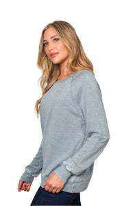 Women's Long Sleeve Rib Cuff & Hem Sweatshirt