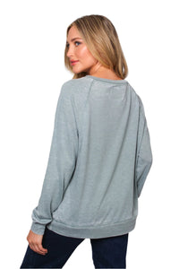 Women's Long Sleeve Rib Cuff & Hem Sweatshirt