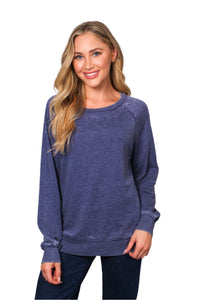 Women's Long Sleeve Rib Cuff & Hem Sweatshirt