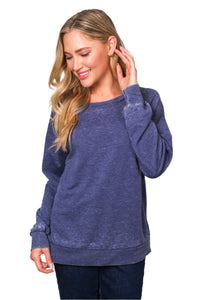 Women's Long Sleeve Rib Cuff & Hem Sweatshirt