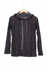 Women's Long Sleeve Ribbed Hoodie Pullover Sweater