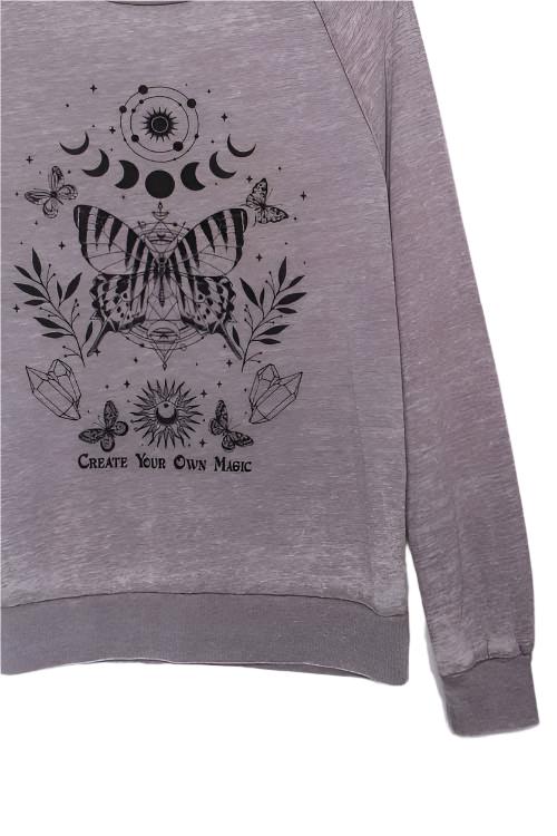 Women's Long Sleeve 'Create Your Own Magic' Graphic Sweatshirt