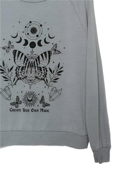 Women's Long Sleeve 'Create Your Own Magic' Graphic Sweatshirt