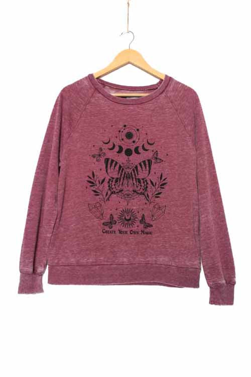 Women's Long Sleeve 'Create Your Own Magic' Graphic Sweatshirt