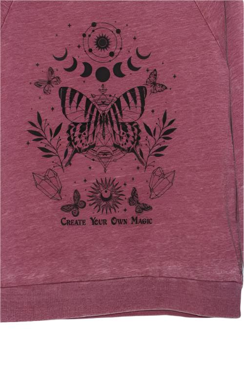 Women's Long Sleeve 'Create Your Own Magic' Graphic Sweatshirt