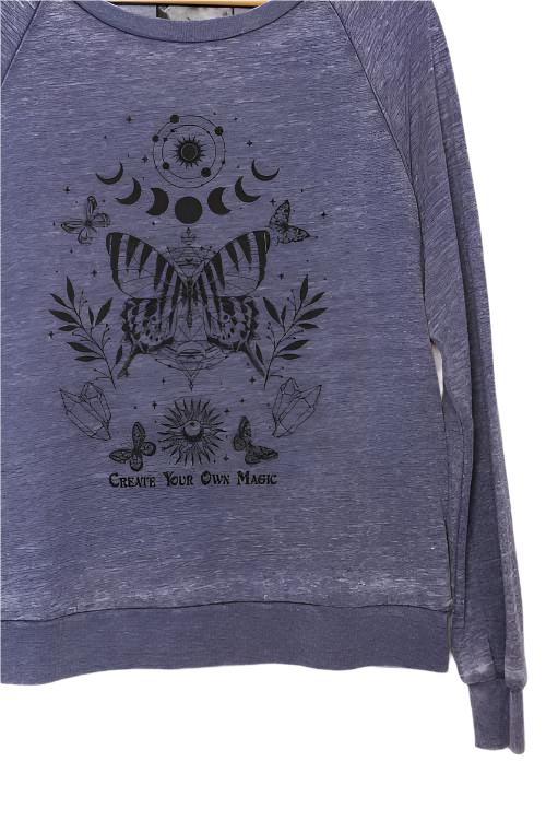 Women's Long Sleeve 'Create Your Own Magic' Graphic Sweatshirt