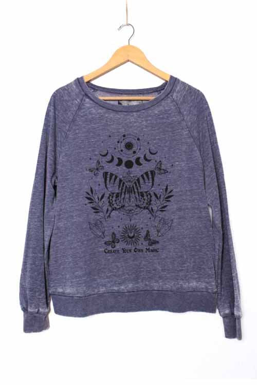 Women's Long Sleeve 'Create Your Own Magic' Graphic Sweatshirt