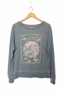 Women's Long Sleeve 'To Be Happy' Graphic Sweatshirt