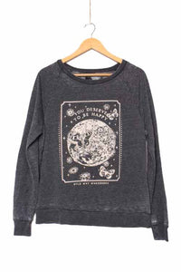 Women's Long Sleeve 'To Be Happy' Graphic Sweatshirt