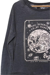 Women's Long Sleeve 'To Be Happy' Graphic Sweatshirt