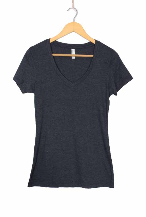 Women's Short Sleeve Deep V Neck Basic Top