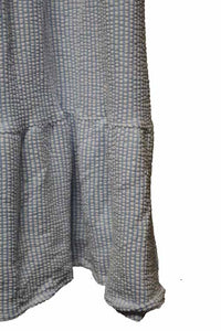 Women's Sleeveless Cami Textured Stripe Tiered Midi Dress