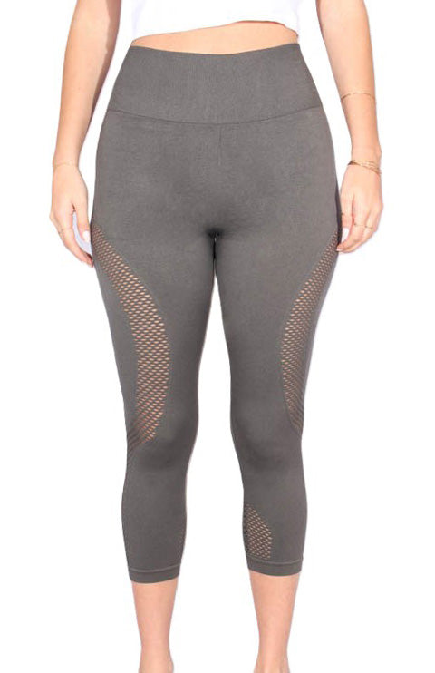 Women's High Waisted Simple Cutout Activewear Legging