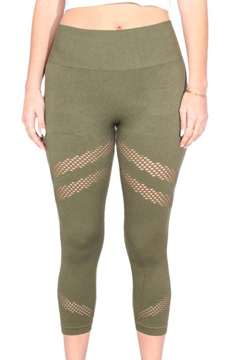 Women's High Waisted Simple Cutout Activewear Legging