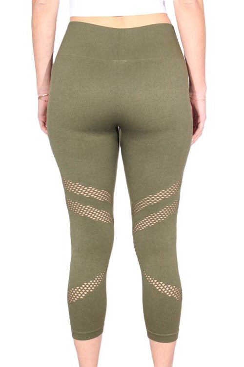 Women's High Waisted Simple Cutout Activewear Legging