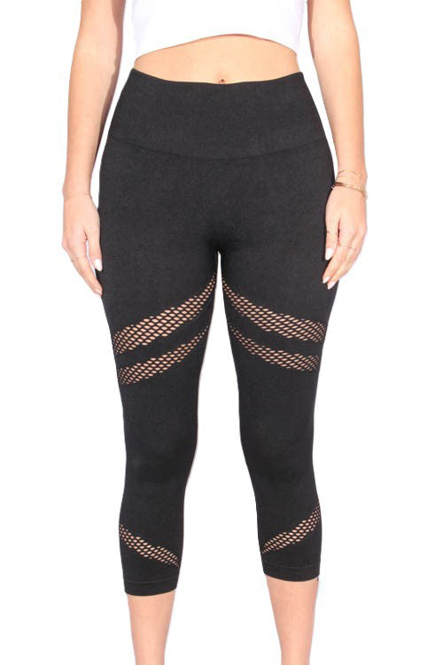 Women's High Waisted Simple Cutout Activewear Legging