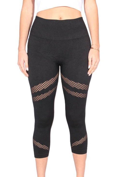 Women's High Waisted Simple Cutout Activewear Legging