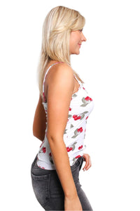 Women's Sleeveless Spaghetti Strap Printed Top