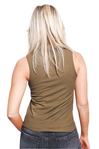 Women's Sleeveless Ribbed Turtleneck