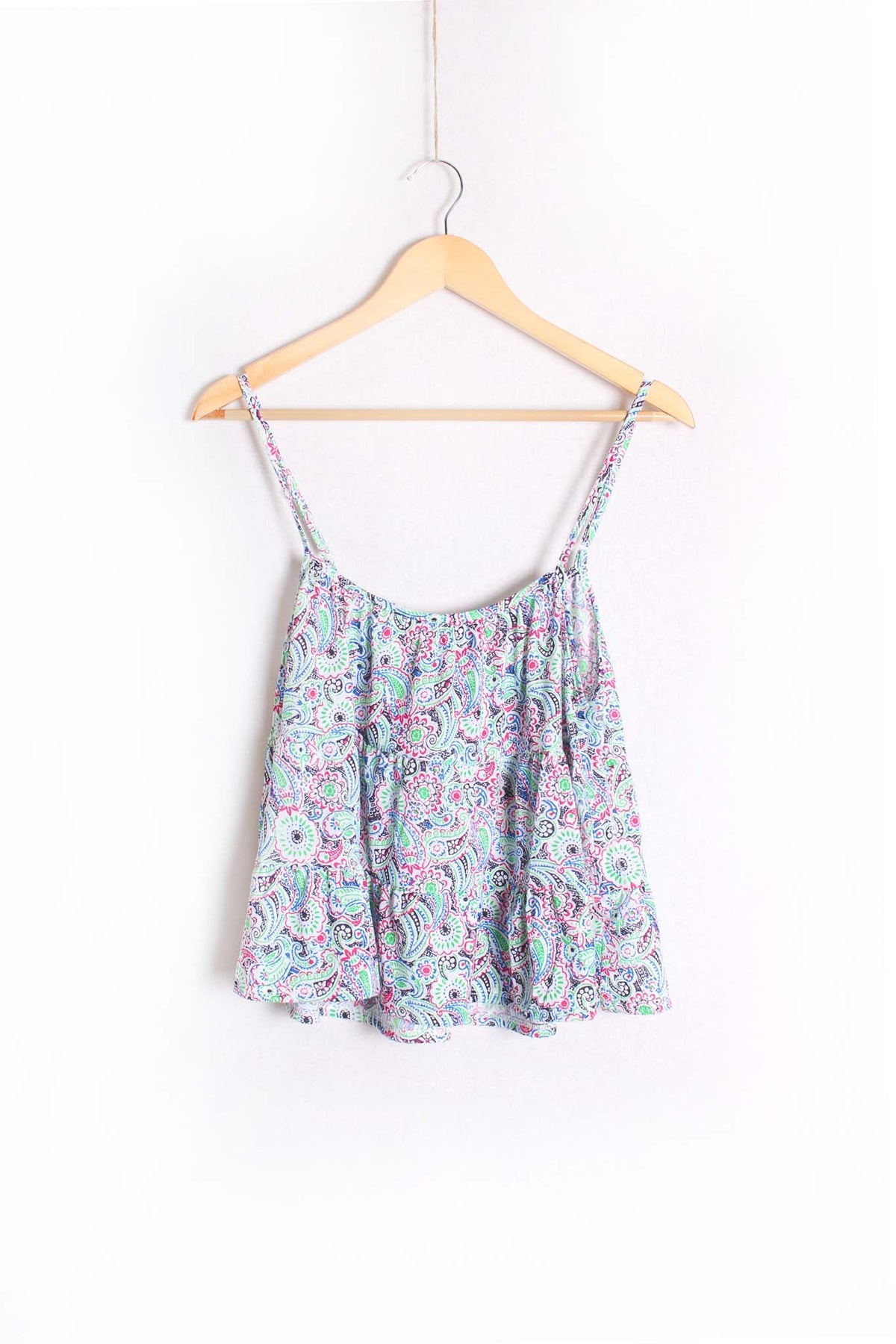 Women's Sleeveless Spaghetti Strap Floral Cami Top