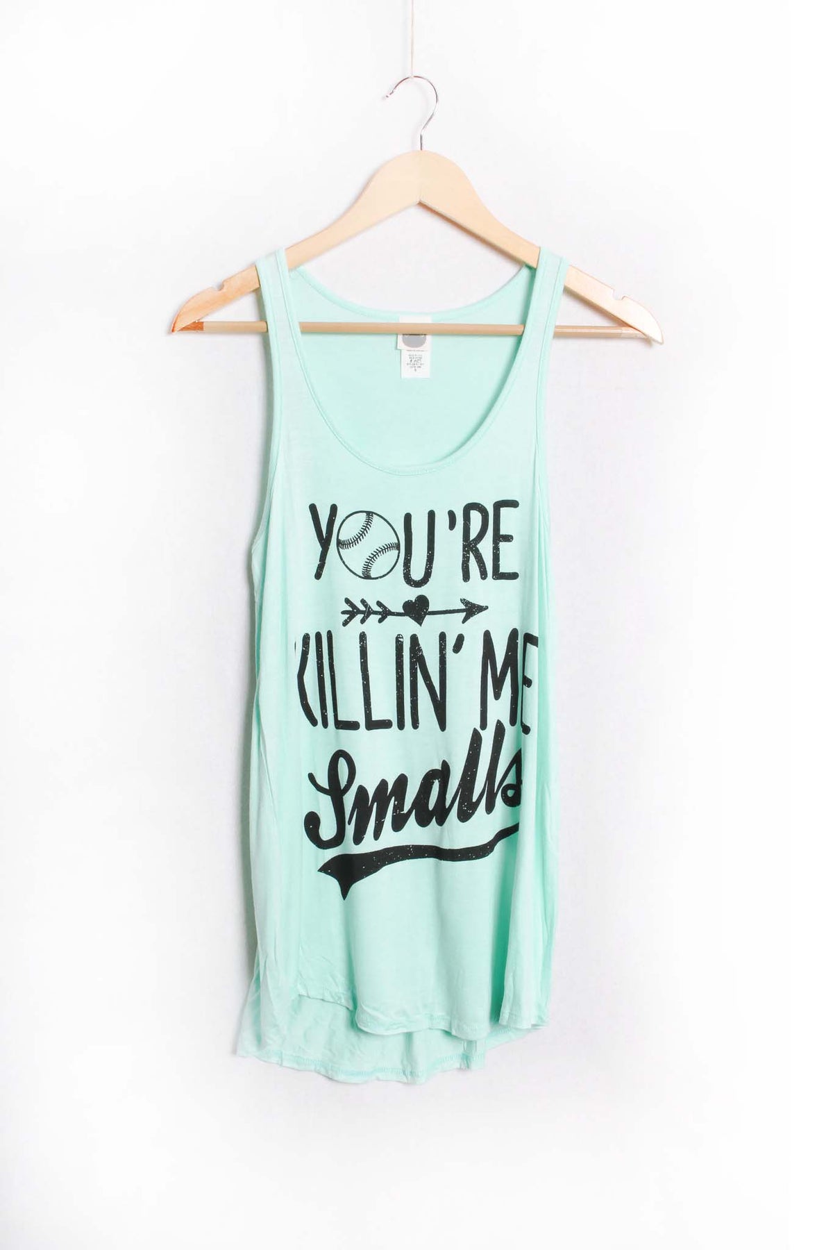 Women's Sleeveless Scoop Neck 'You're Killin' Printed Top